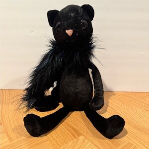 JellyCat Glamorama Black Cat Retired Stuffed Animal
